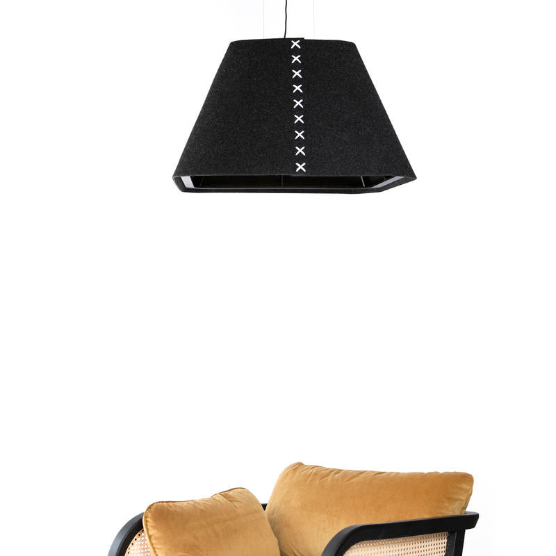 BuzziSpace BuzziShade Acoustic Pendant Light - Square Retrofit - Muffle Acoustics Limited