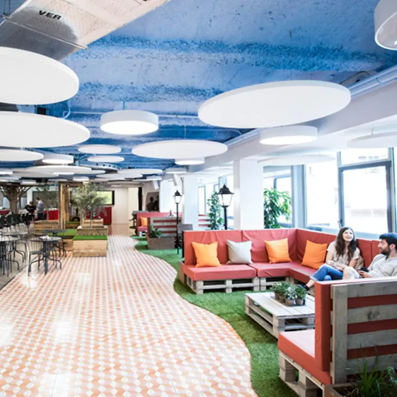 - Ecophon Solo™ Circle Acoustic Raft (Pack of 4) - White Frost - Muffle Acoustics Limited