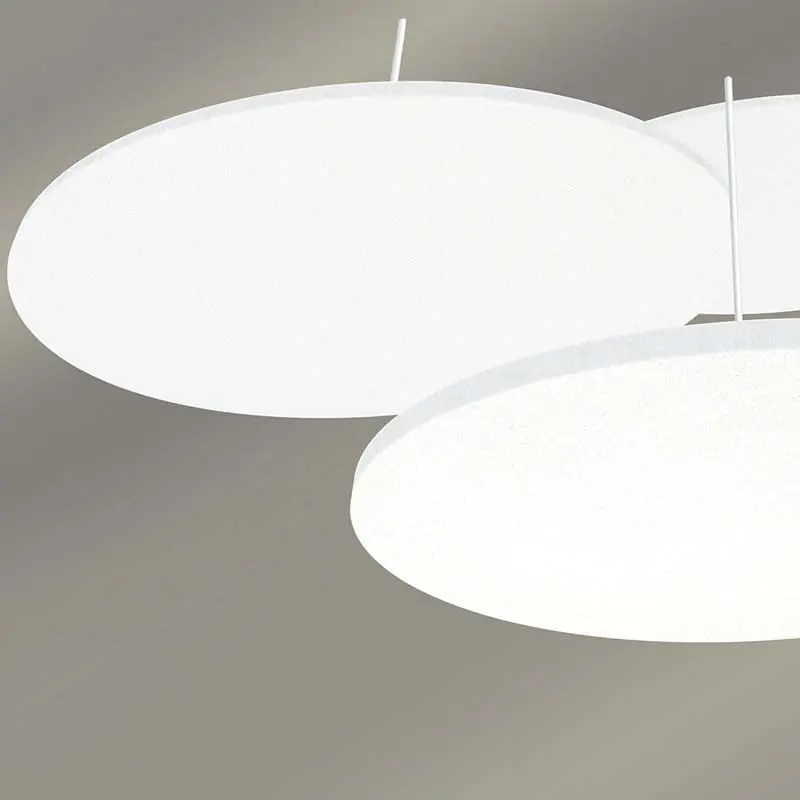 - Ecophon Solo™ Circle Acoustic Raft (Pack of 4) - White Frost - Muffle Acoustics Limited