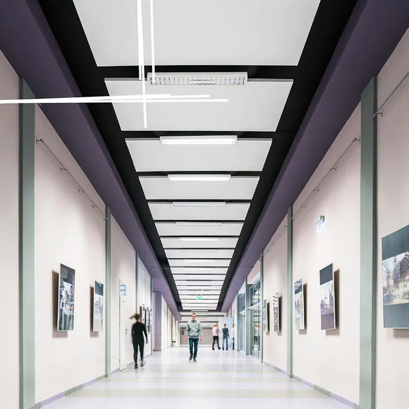 Ecophon - Ecophon Solo™ Rectangle Acoustic Raft (Sold in packs) - White Frost - Muffle Acoustics Limited