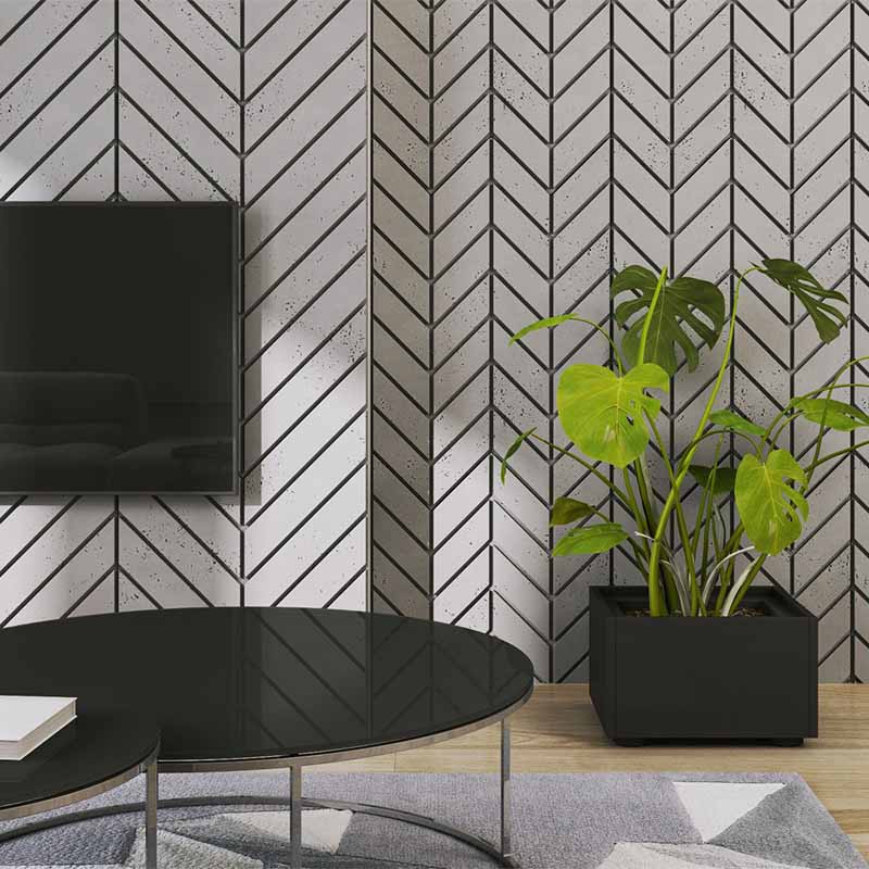 VHCT - VHCT 3D Concrete Wall Panel | Herringbone - Muffle Acoustics Limited