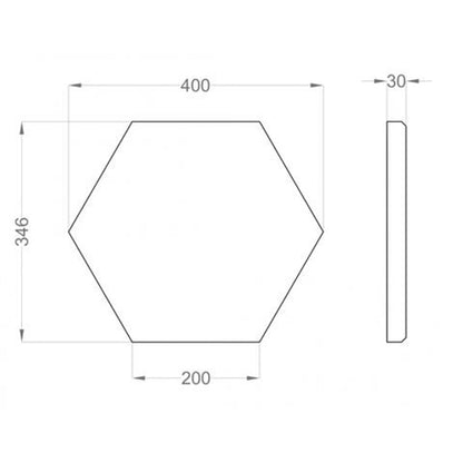 Panneau acoustique hexagonal FLUFFO SOFT EDGE