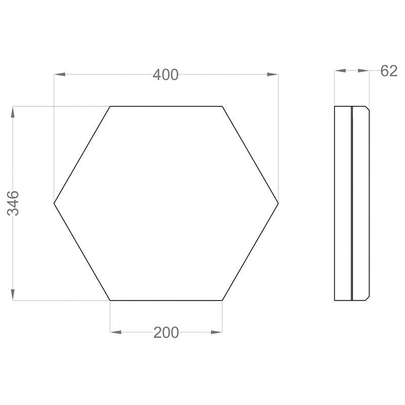 Panneau mural FLUFFO IZO Hexa Edge M