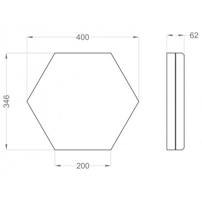 Panneau mural FLUFFO IZO Hexa Edge M